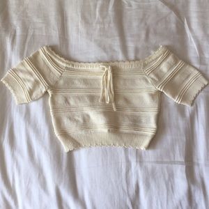 Urban Outfitters cropped off the shoulder shirt